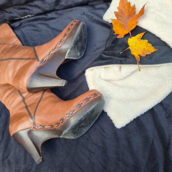 Women's Tall Slip-On Riding Boots Brazilian Leather Knee High by Cole Haan - Picture 11 of 12